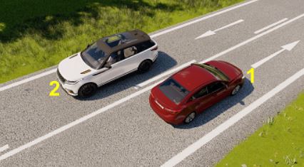 Soru 45 görseli: Görseldeki yol çizgileri ve yer işaretlemeleri, numaralanmış ifadelerden hangilerini be…
