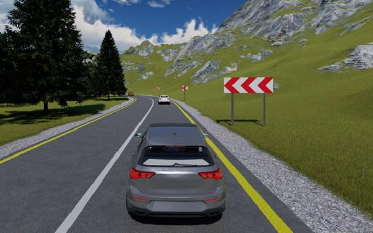 Soru 8 görseli: Görseldeki gibi bir karayolu bölümünde seyreden sürücülerin, numaralanmış davranışlarda…